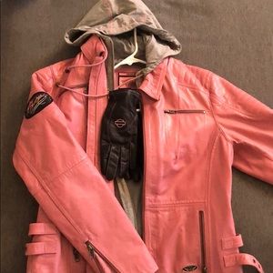Women’s Harley Davidson Riding Jacket and Gloves